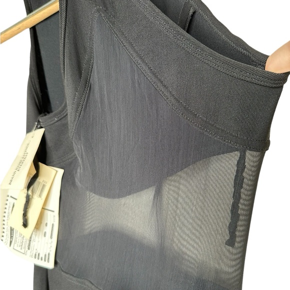 Vintage Y2K Rampage Stretchy Knit Maxi Dress Sheer Waist Halter Neckline Size 7 - Picture 5 of 14